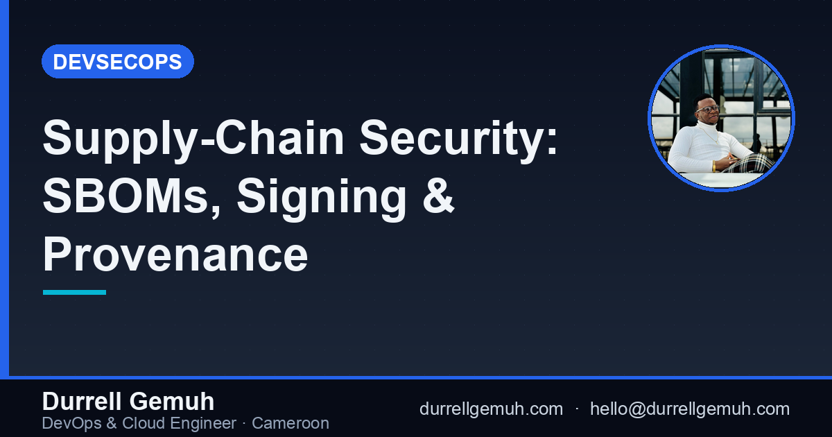 Supply-Chain Security: SBOMs, Signing, and Provenance